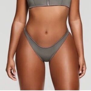 SKIMS Rubberized Scuba rubberized | Dipped Bikini bottom Gray (bottom ONLY)